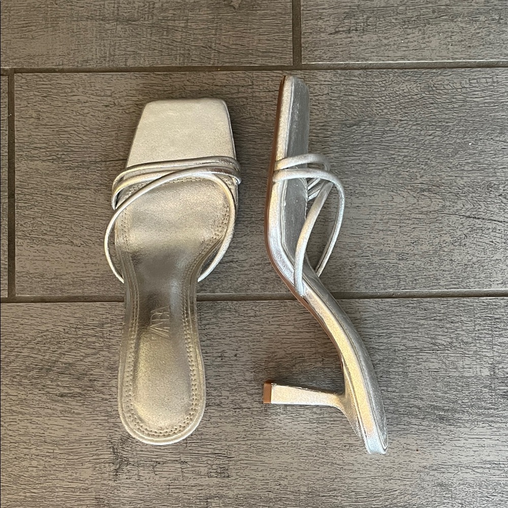 Zara Silver Metallic Women's Sandals